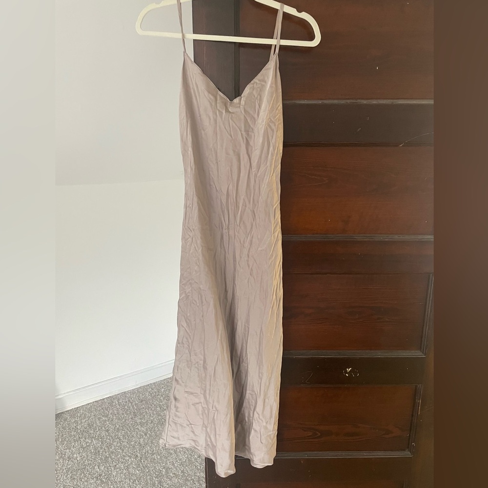 Sablyn Silk Taylor Grey Maxi Dress